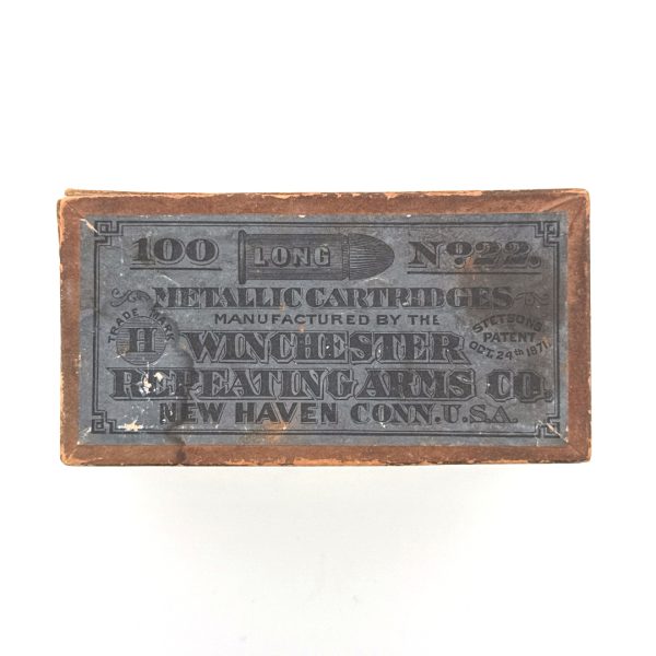 Winchester .22 Long 100 Count Early Metallic Box (empty)