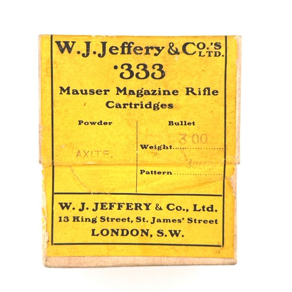 W.J. Jeffery .333, Sealed 2 Piece Box