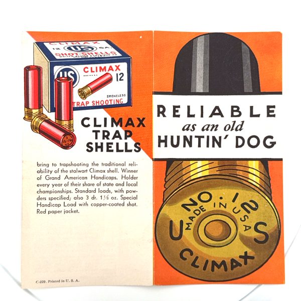 US Cartridge Company, US Climax Shotgun Shells, Pamphlet