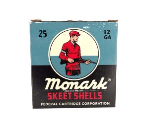 Federal, Monark Skeet Shells, 12 Gauge, #8 Shot, 100 Year Commemorative Shotgun Shell 1 Piece Box