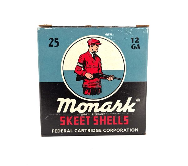Federal, Monark Skeet Shells, 12 Gauge, #8 Shot, 100 Year Commemorative Shotgun Shell 1 Piece Box