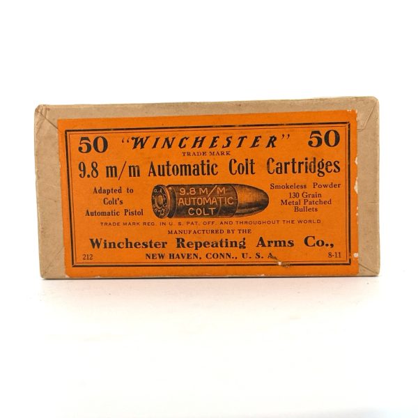 Winchester, 9.8mm ACP, Metal Patch, Sealed 2 Piece Box