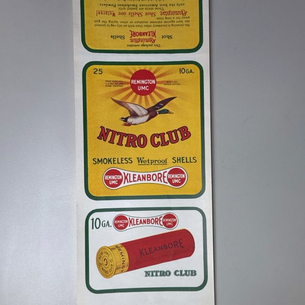 Remington, Nitro Club, 10 Gauge, Shotgun Shell Box, New old Stock Label