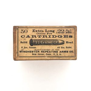 Winchester, Early Center Fire, .22 Extra Long CF, 2 Piece Box (AKA 22 Maynard)