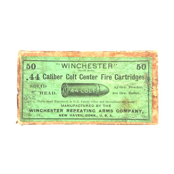 Winchester, Solid Head, .44 Colt Center Fire, 2 Piece Full Cover Box