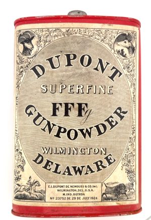 Dupont, Superfine FFF, Powder Tin, 1 lbs (Empty)