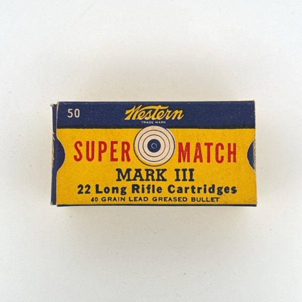 Western, Super Match, .22 Long Rifle, 1 Piece Box (Empty)