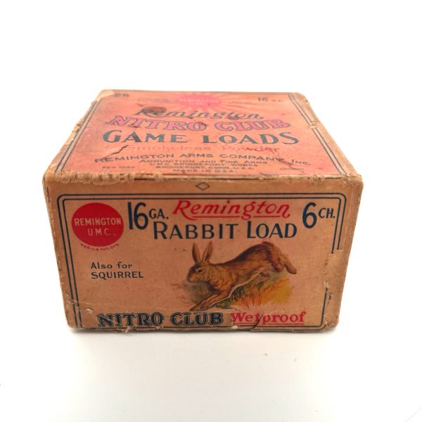 Remington, Nitro Club, 16 Gauge, Rabbit Load, 6CH, 2 Piece Box (Empty)