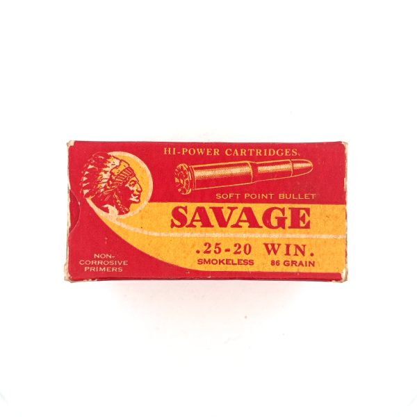 Savage, Hi-Power, .25-20 WCF, Soft Point, 1 Piece Box