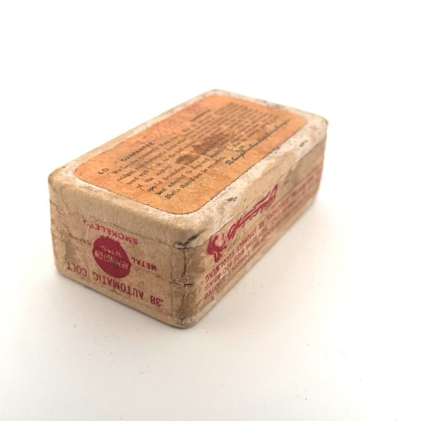 shot_20260709111046 Remington, Metal Cased Bullet, .38 Automatic Colt, 2 Piece Box (Sealed)