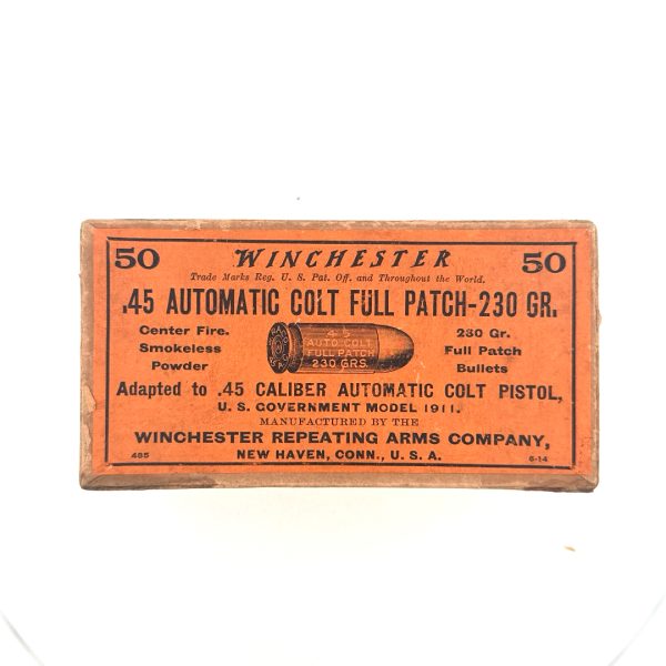 Winchester, Full Patch (FMJ), .45 ACP, 2 Piece Box