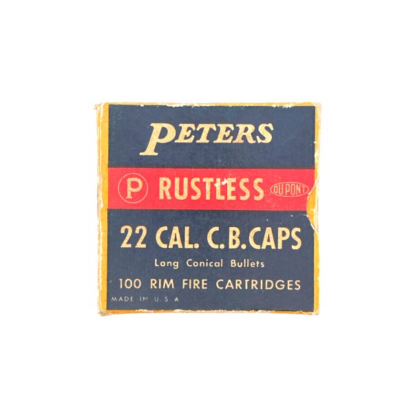 Peters, Rustless, .22 CB Caps, 100 Count, 1 Piece Box (Partial)