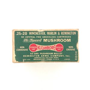 Remington, Kleanbore, Dogbone, HI-Speed, .25-20, 60 Grain Mushroom Bullet, 1 Piece box