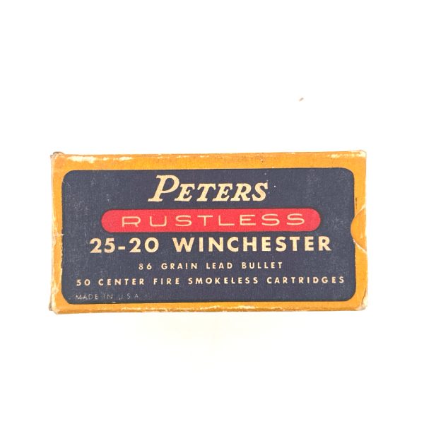 Peters, Rustless, .25-20 WCF, 86 Grain Lead Bullet, 1 Piece Box
