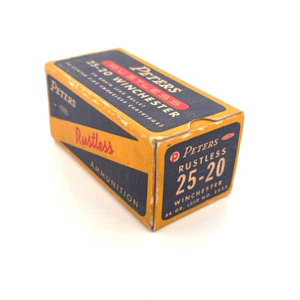 Peters, Rustless, .25-20 WCF, 86 Grain Lead Bullet, 1 Piece Box