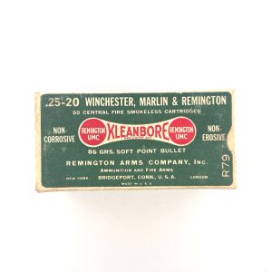 Remington, Kleanbore, Dogbone, .25-20, 86 Grain Soft Point Bullet, 1 Piece box