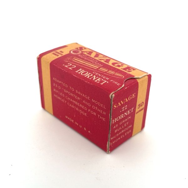 Savage, .22 Hornet, 45 Grain Mushroom, 1 Piece Box