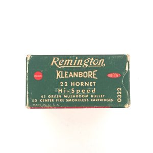 Remington, Kleanbore, .22 Hornet, 1 Piece Box