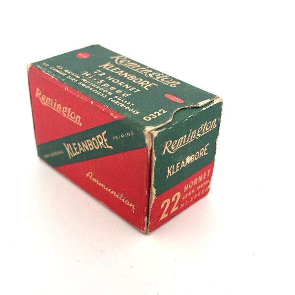 Remington, Kleanbore, .22 Hornet, 1 Piece Box