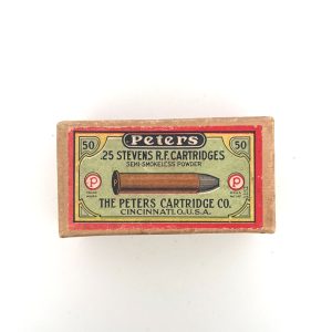 Peters, Semi-Smokeless, .25 Stevens Rim Fire, 2 Piece Box