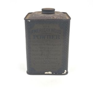 American Wood Powder Tin, 1 lbs (Empty)