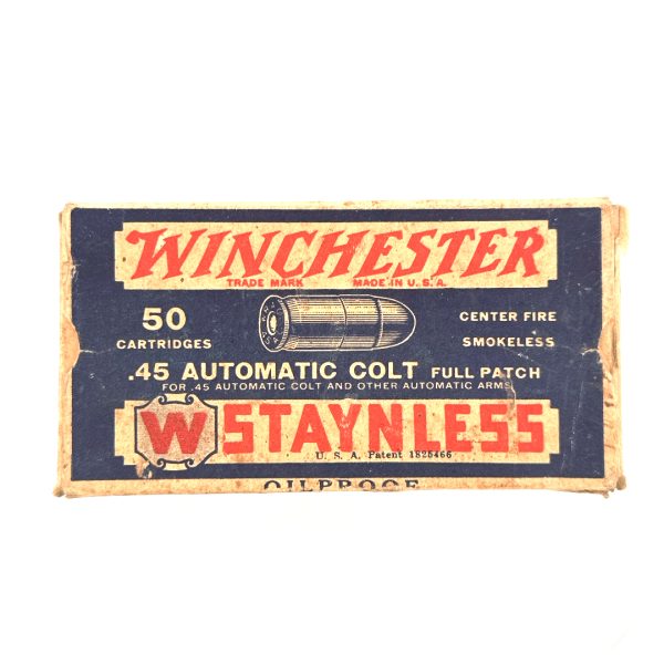 Winchester, Staynless, .45 ACP, 1 Piece Box