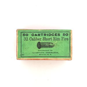 Quintana Hermanos, (Made by Dominion) .32 Short Rim Fire, 2 Piece Box