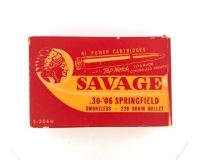 Savage, Hi-Power, .30-06 Springfield, 220 Grain, 1 Piece Box