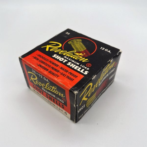 Western Auto, Revelation, 12 Gauge #6 Shot, Shot Shell 1 Piece Box