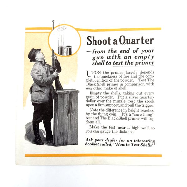 U.S. Cartridge, Black Shells, "Shoot a Quarter" Pamphlet