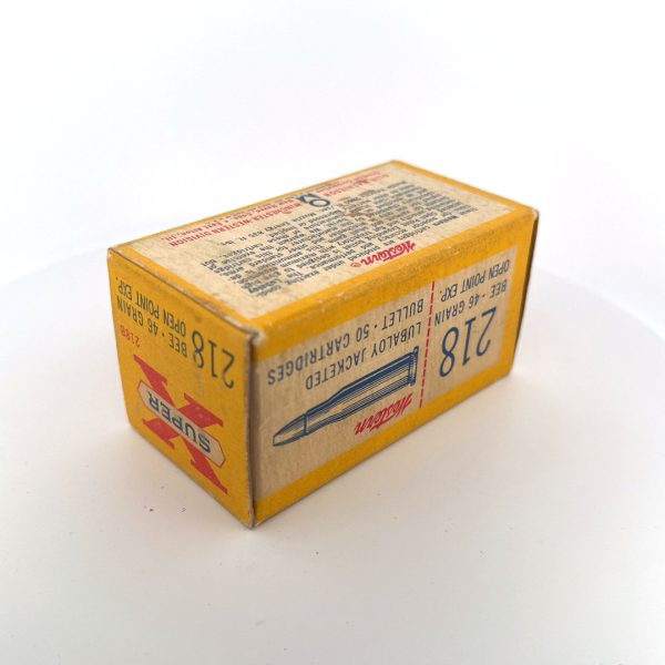 Western, Super-X, .218 Bee, 46 Grain Open Point Exp., 1 Piece Box