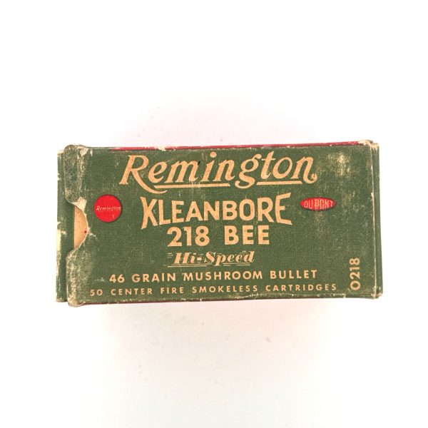 shot_20260716213603 Remington, Kleanbore, .218 Bee, 46 Grain Mushroom Bullet, 1 Piece Box