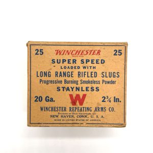 Winchester, RIfled Slugs, 20 Gauge, 1 Piece Outer Carton (Empty)