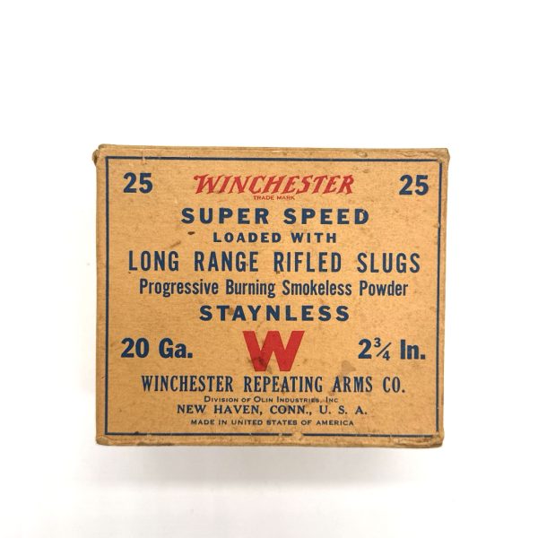 shot_20260716214001 Winchester, RIfled Slugs, 20 Gauge, 1 Piece Outer Carton (Empty)