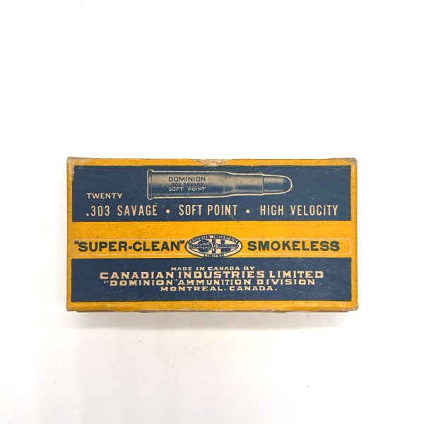 Dominion, Super Clean, .303 Savage, 190 Grain Soft Point, 1 Piece Box