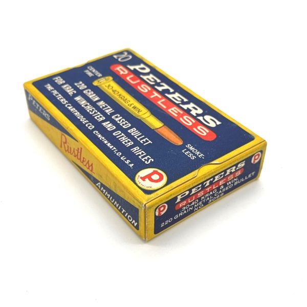 Peters, Rustless, .30-40 Krag CF, 220 Grain Metal Cased, 1 Piece Box