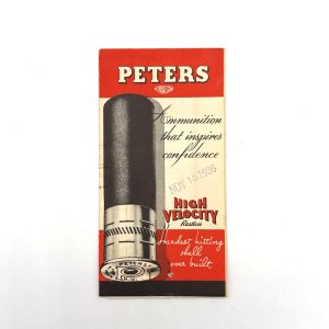 Peters, High Velocity, Fold out Pamphlet