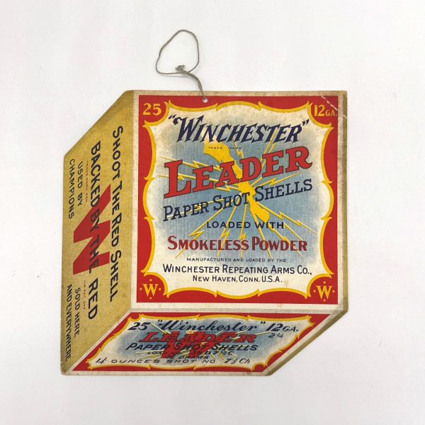 Winchester, Hanging die cut of Winchester Leader Shell Box