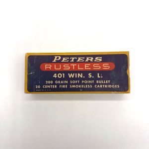 Peters, Rustless, .401 Win Self loader, 1 Piece Box