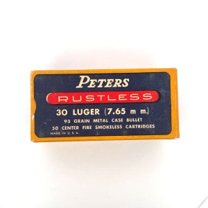 Peters, Rustless, .30 Luger (7.65), 1 Piece Box