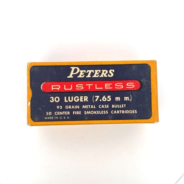Peters, Rustless, .30 Luger (7.65), 1 Piece Box