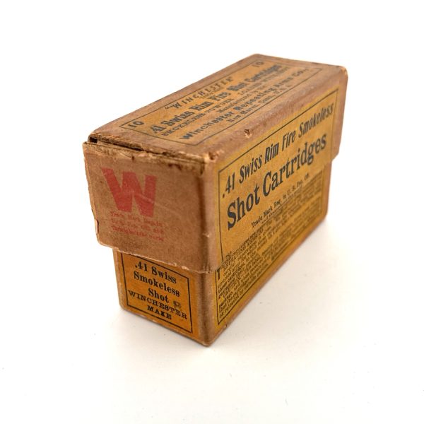 Winchester, Smokeless, .41 Swiss Rim Fire, Shot Cartridges, 2 Piece Box