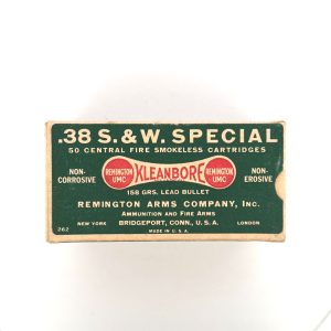 Remington, Kleanbore, .38 S&W Special, 158 Grain, 1 Piece Box