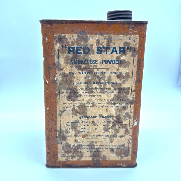 New Explosives Company, Red Star, Powder Tin, Smokeless, British (Empty)