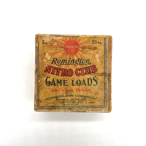 Remington, Nitro Club, Quail Load, 20 Gauge, 2 Piece Box (Empty)