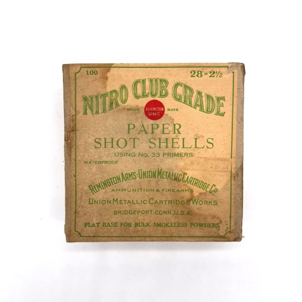 Remington, Nitro Club, 28 Gauge100 ct Box, New Primed Empty (NPE)