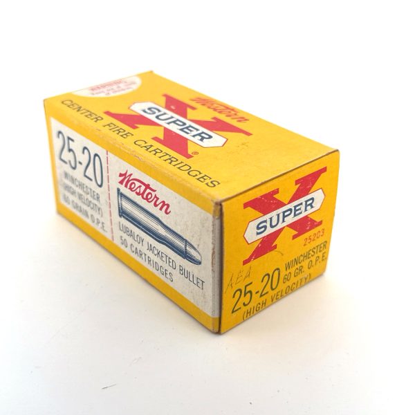 Western, Super-X, .25-20 Win, High Velocity 60 Grain, OPE, 1 Piece Box