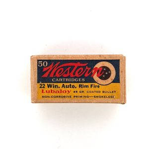 Western, Lubaloy, .22 Win Auto, Rim Fire, 1 Piece Box