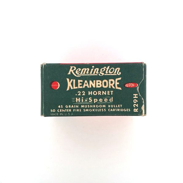 Remington, Kleanbore, .22 Hornet, 45 Grain Mushroom, 1 Piece Box