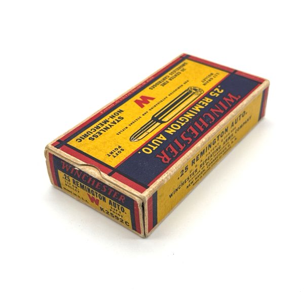 Winchester, Staynless, .25 Remington Auto, 1 Piece Box